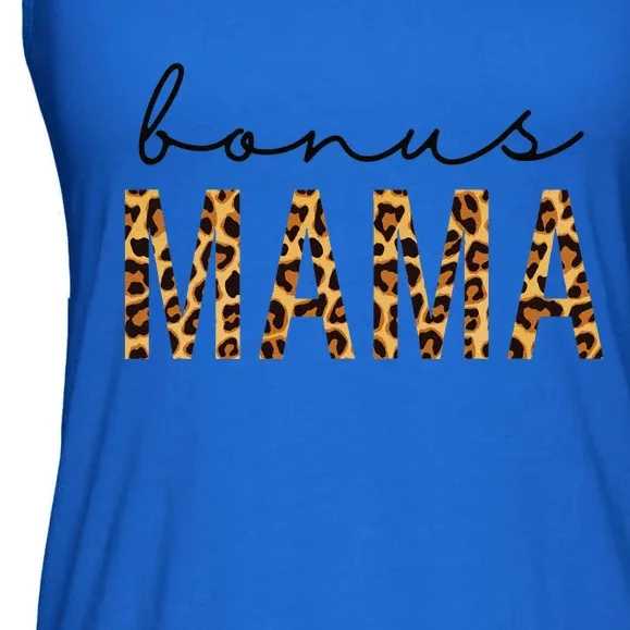 Bonus Mama Bonus Mom Stepmom Leopard Print MotherS Day Gift Ladies Essential Flowy Tank