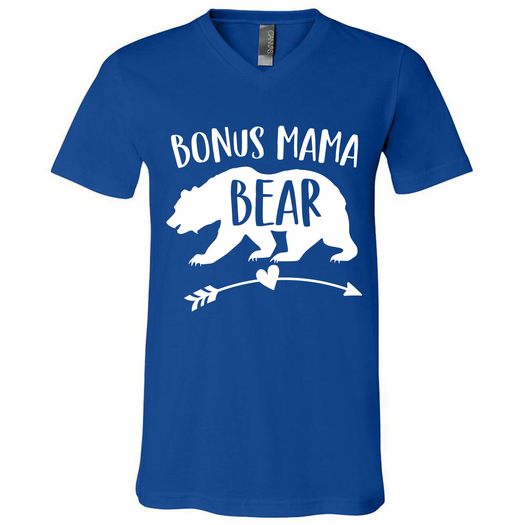 Bonus Mama Bear Best Step Mom Ever Stepmom Stepmother T V Neck T Shirt Teeshirtpalace