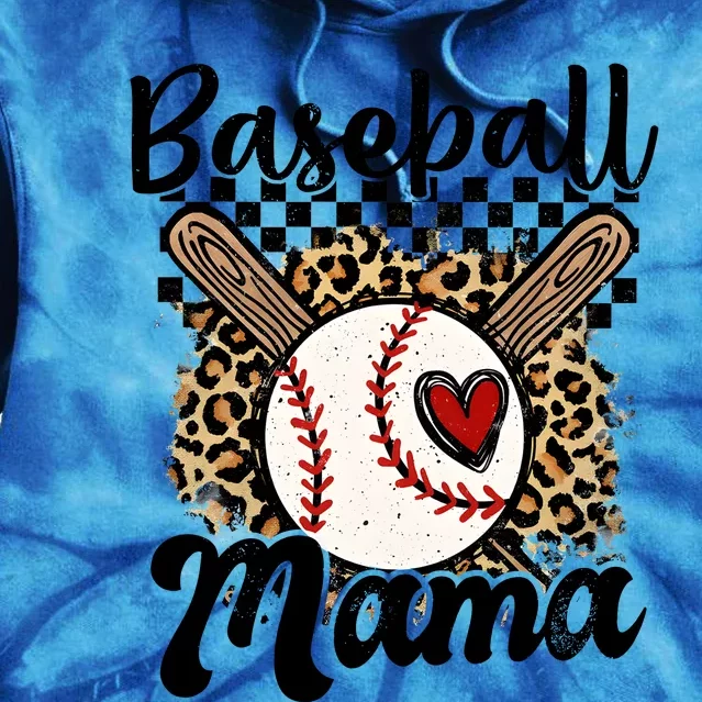 Baseball Mama Baseball Mom Family Funny Tie Dye Hoodie