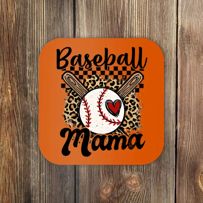 Baseball Mama Baseball Mom Family Funny Coaster