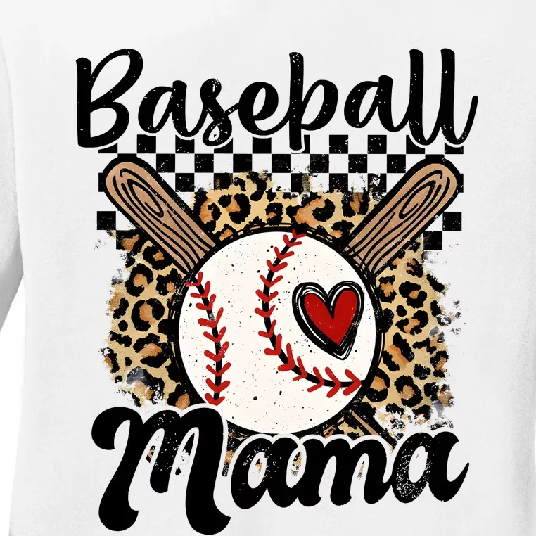 Baseball Mama Baseball Mom Family Funny Ladies Long Sleeve Shirt