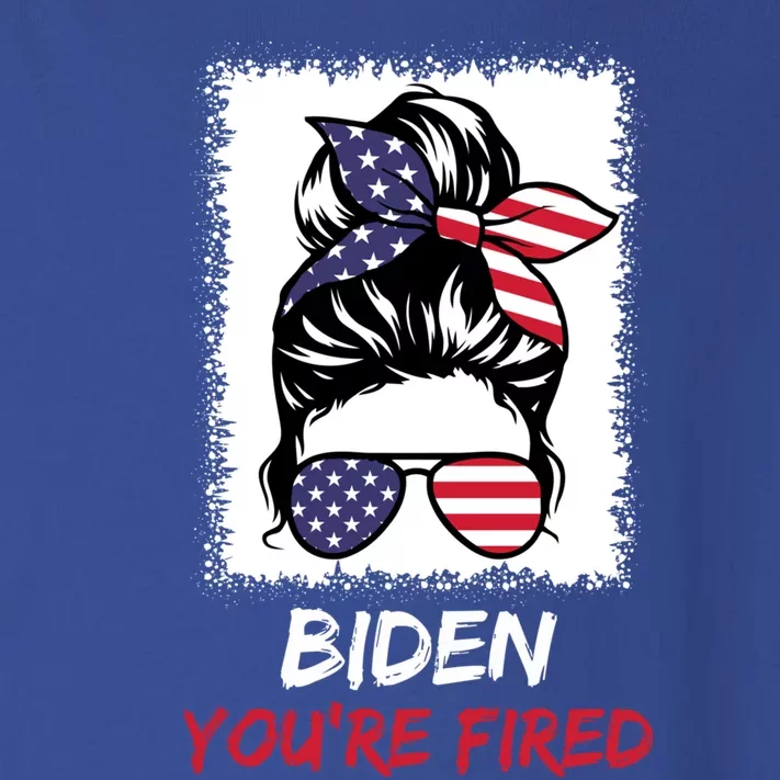 Bleached Messy Bun Biden YouRe Fired Fire Biden Elect Trump Gift Toddler Long Sleeve Shirt