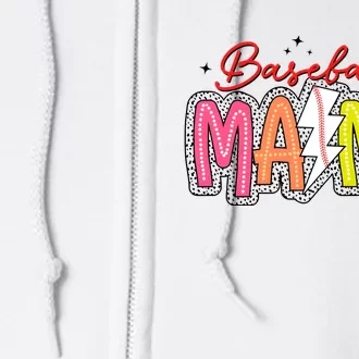 Baseball Mama Baseball Team Lover Funny Gamer Full Zip Hoodie