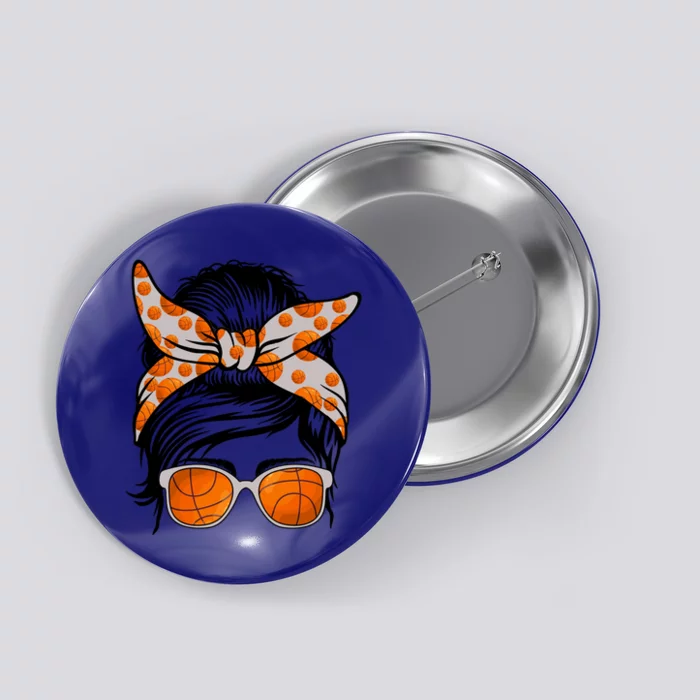 Basketball Mom Bandana Lover Gift Button