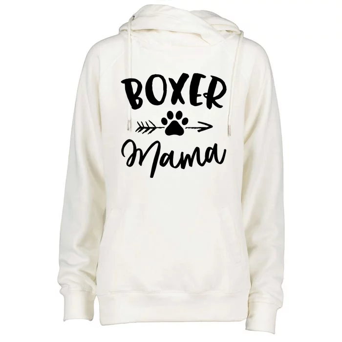 Boxer Mama Boxer Lover Owner Gift Boxer Dog Mom Womens Funnel Neck Pullover Hood