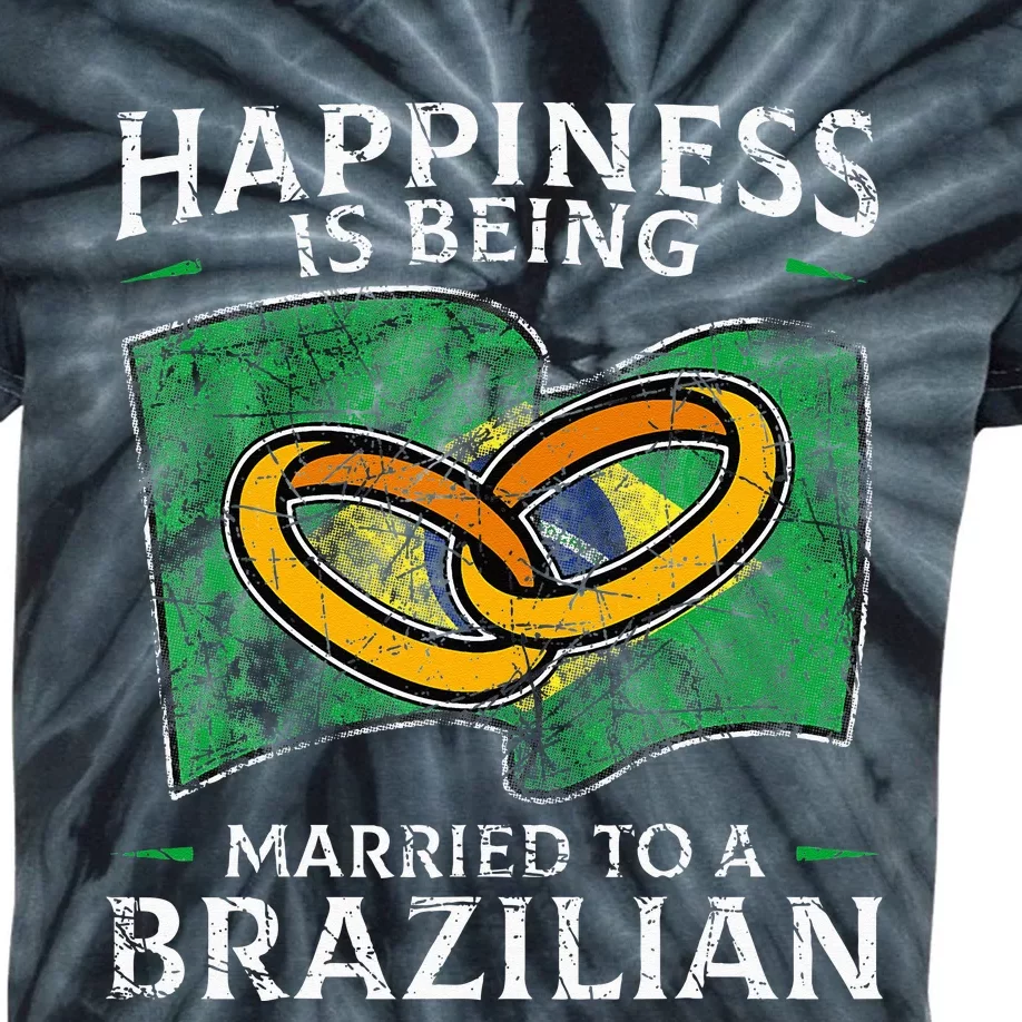 Brazilian Marriage Brazil Married Flag Wedded Culture Kids Tie-Dye T-Shirt