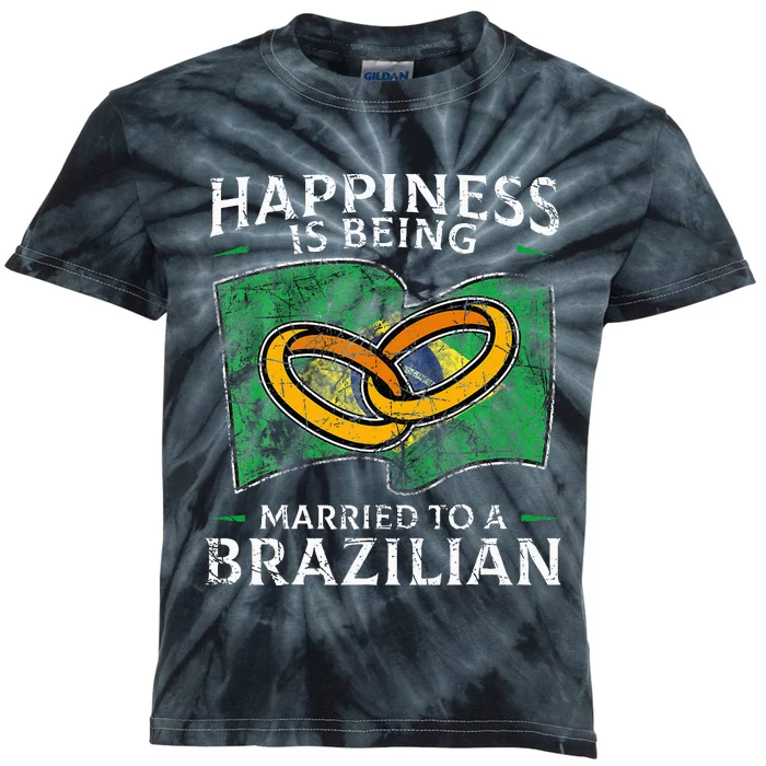 Brazilian Marriage Brazil Married Flag Wedded Culture Kids Tie-Dye T-Shirt