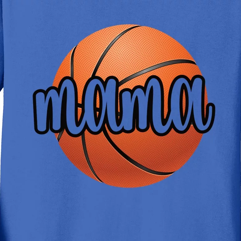 Basketball Mama Basketball Mom Of A Basketball Player Cool Gift Kids Long Sleeve Shirt