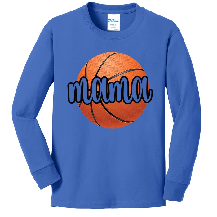 Basketball Mama Basketball Mom Of A Basketball Player Cool Gift Kids Long Sleeve Shirt