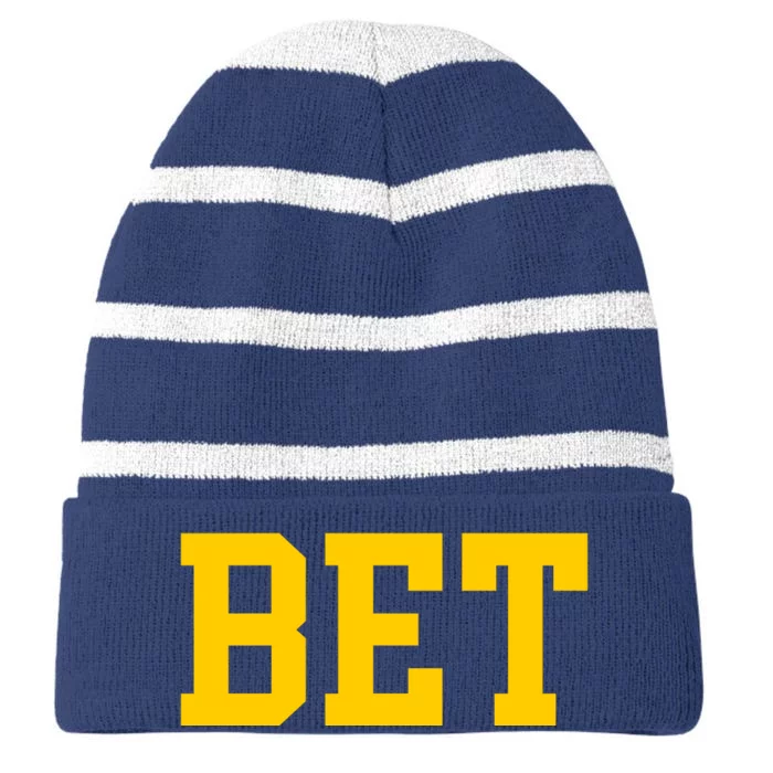 Bet Michigan Striped Beanie with Solid Band