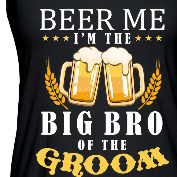 Beer Me Big Brother Of The Groom Drinking Team Wedding Party Premium Ladies Essential Flowy Tank