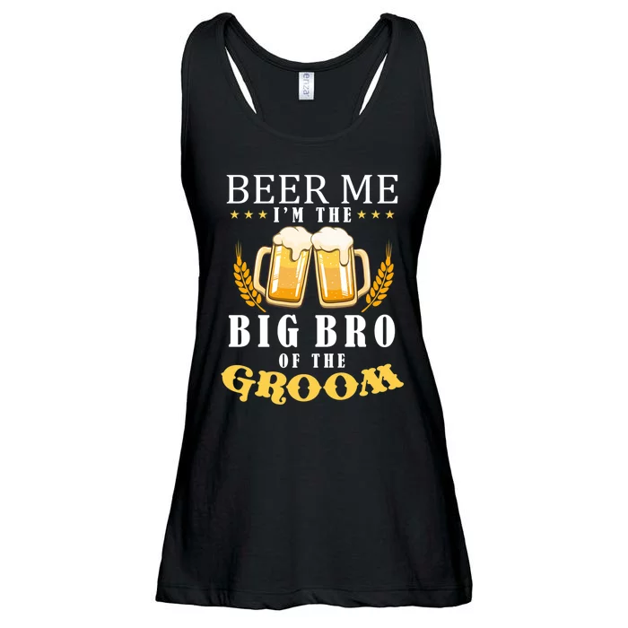 Beer Me Big Brother Of The Groom Drinking Team Wedding Party Premium Ladies Essential Flowy Tank