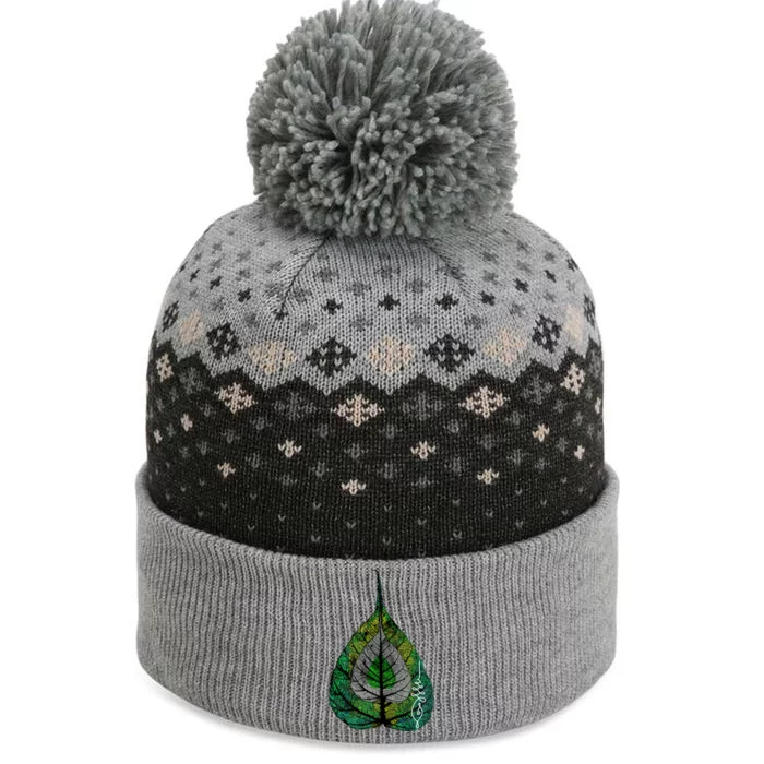 Buddha Meditation Bodhi Leaf Unalome The Baniff Cuffed Pom Beanie