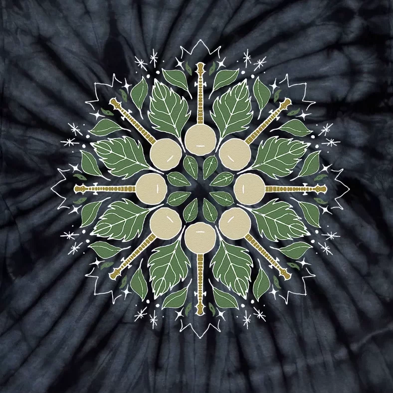 Banjo Mandala Bluegrass Mindfulness & Nature Graphic Tie-Dye T-Shirt