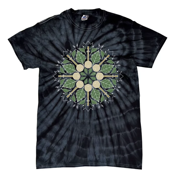 Banjo Mandala Bluegrass Mindfulness & Nature Graphic Tie-Dye T-Shirt