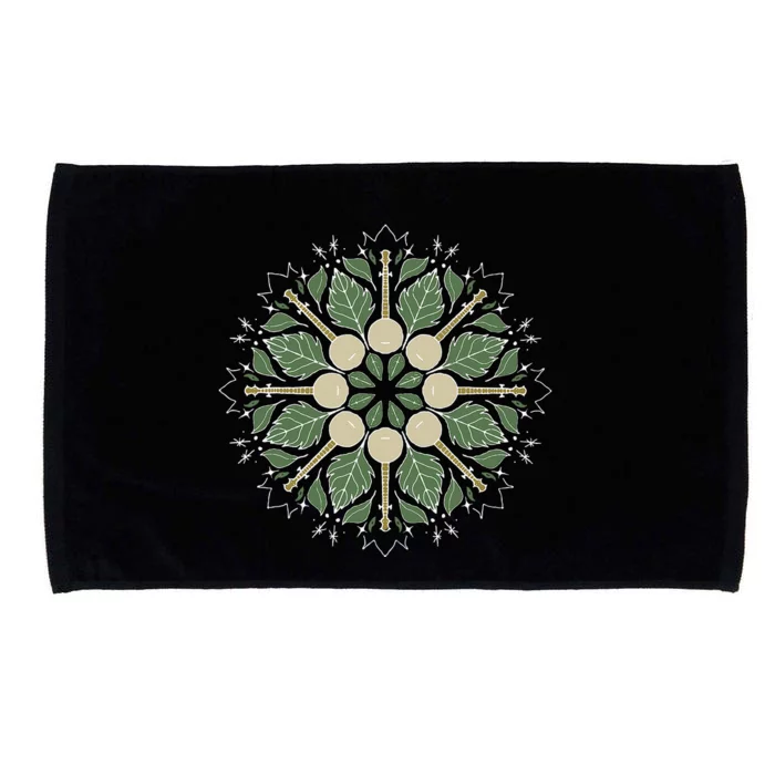 Banjo Mandala Bluegrass Mindfulness & Nature Graphic Microfiber Hand Towel