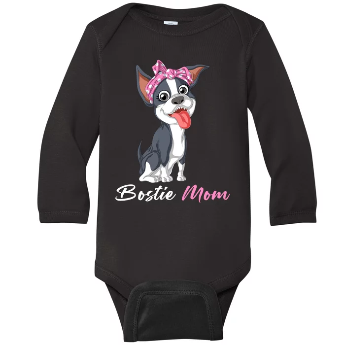 Bostie Mom Baby Long Sleeve Bodysuit