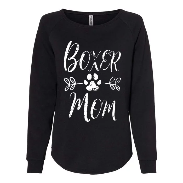 Boxer Mom Boxer Dog Lover Owner Funny Boxer Dog Mom Womens California Wash Sweatshirt