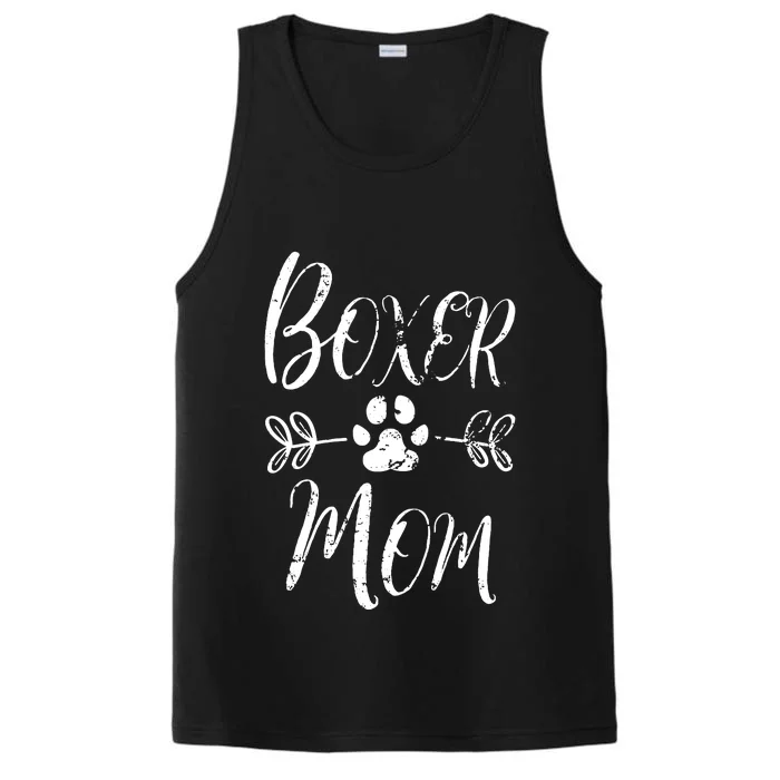 Boxer Mom Boxer Dog Lover Owner Funny Boxer Dog Mom Performance Tank