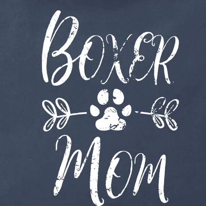 Boxer Mom Boxer Dog Lover Owner Funny Boxer Dog Mom Zip Tote Bag