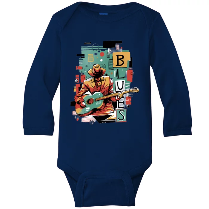 Blues Music Baby Long Sleeve Bodysuit