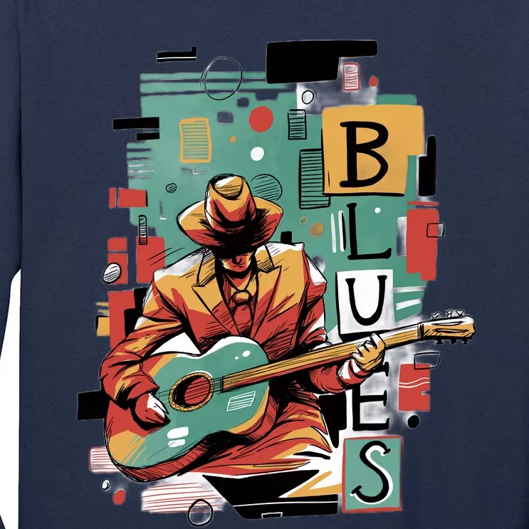 Blues Music Tall Long Sleeve T-Shirt