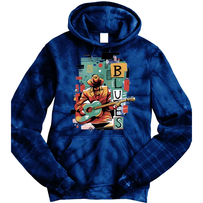 Blues Music Tie Dye Hoodie