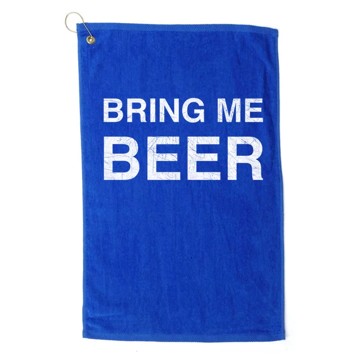 Bring Me Beer Food Lovers Graphic Great Gift Platinum Collection Golf Towel