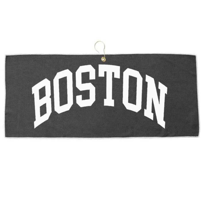 Boston Massachusetts Large Microfiber Waffle Golf Towel