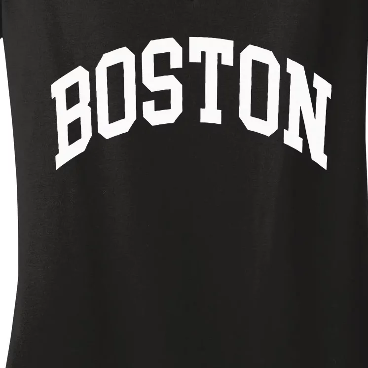 Boston Massachusetts Women's V-Neck T-Shirt