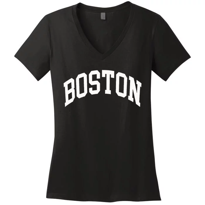 Boston Massachusetts Women's V-Neck T-Shirt