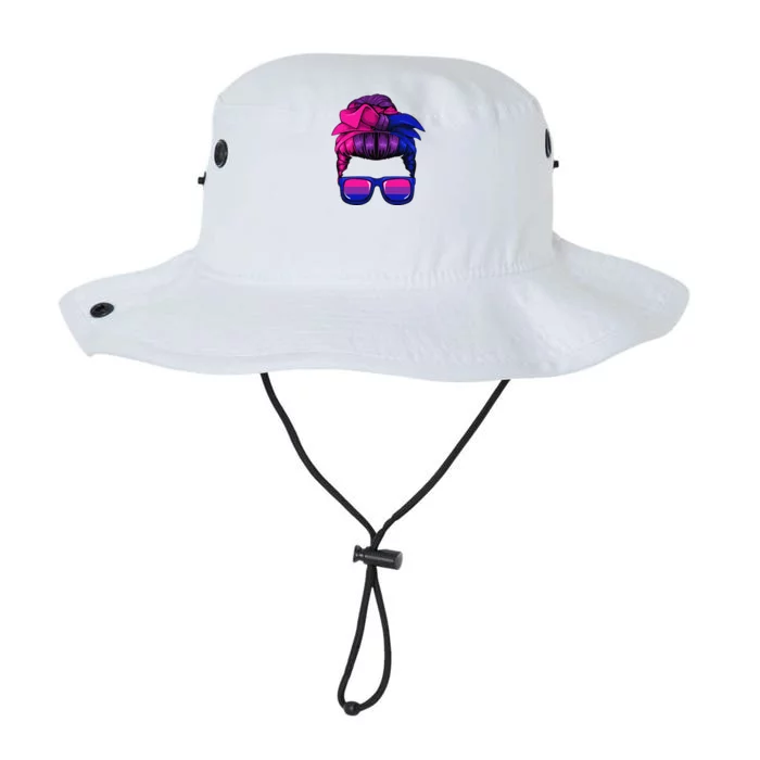 Bisexual Messy Bun LGBTQ Cool Subtle Bi Pride Flag Colors Legacy Cool Fit Booney Bucket Hat