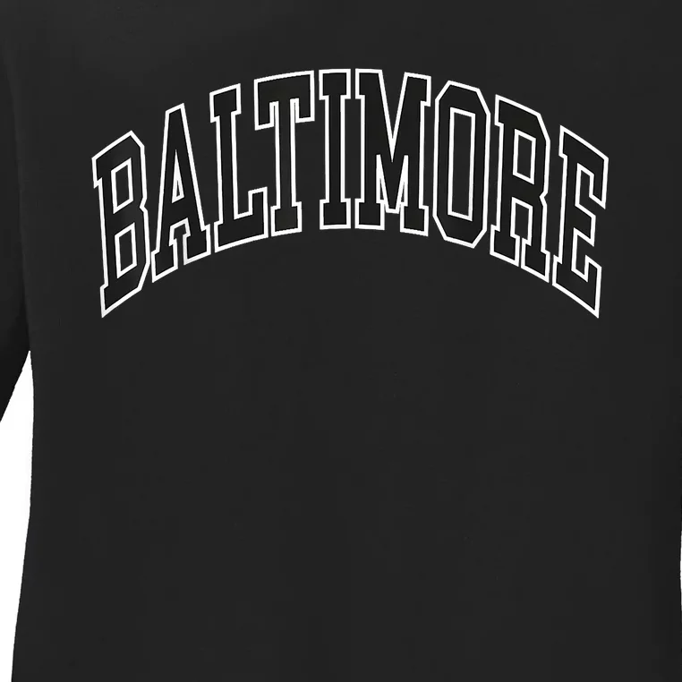 Baltimore Maryland Ladies Long Sleeve Shirt