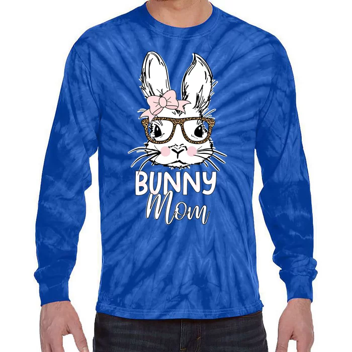 Bunny Mom Best Bunny Mom Bunny Lover Gift Tie-Dye Long Sleeve Shirt