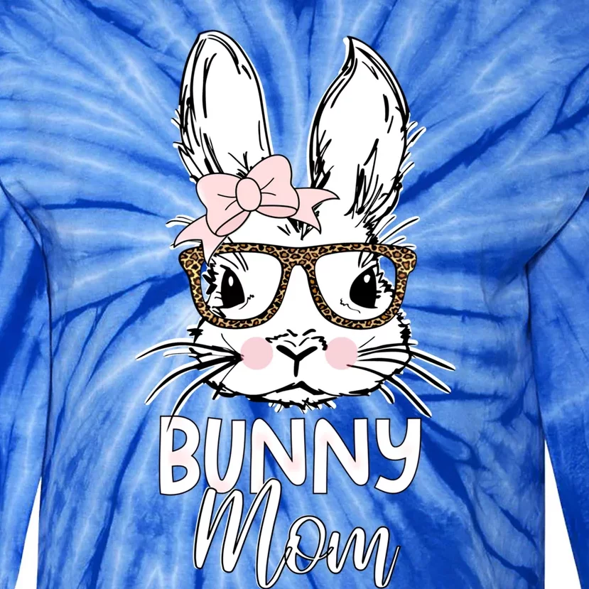 Bunny Mom Best Bunny Mom Bunny Lover Gift Tie-Dye Long Sleeve Shirt