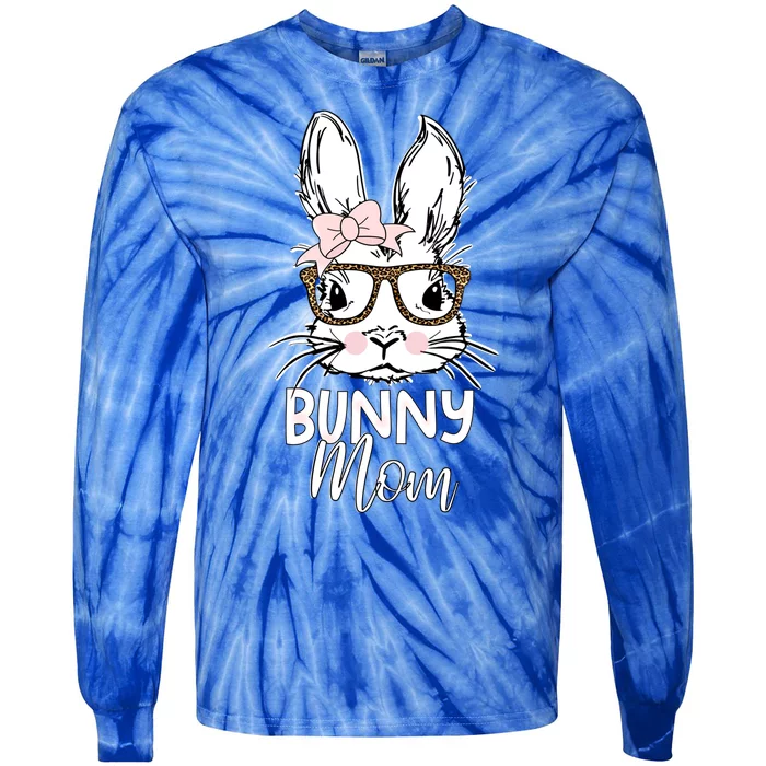 Bunny Mom Best Bunny Mom Bunny Lover Gift Tie-Dye Long Sleeve Shirt