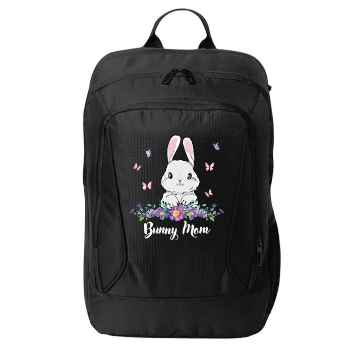 Bunny Mom Butterfly Rabbit Mama Rabbit Lovers Funny Gift City Backpack