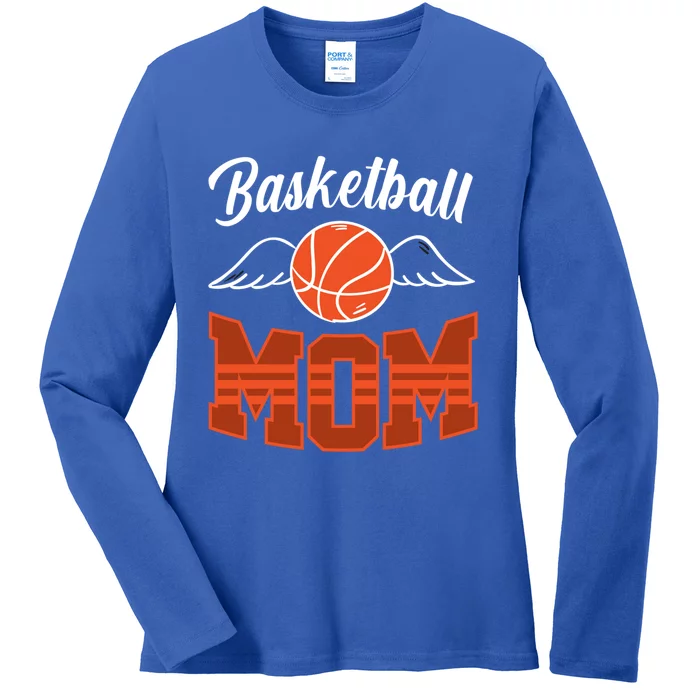 Basketball Mom Basketball Game Mother Mama Basketball Cool Gift Ladies Long Sleeve Shirt