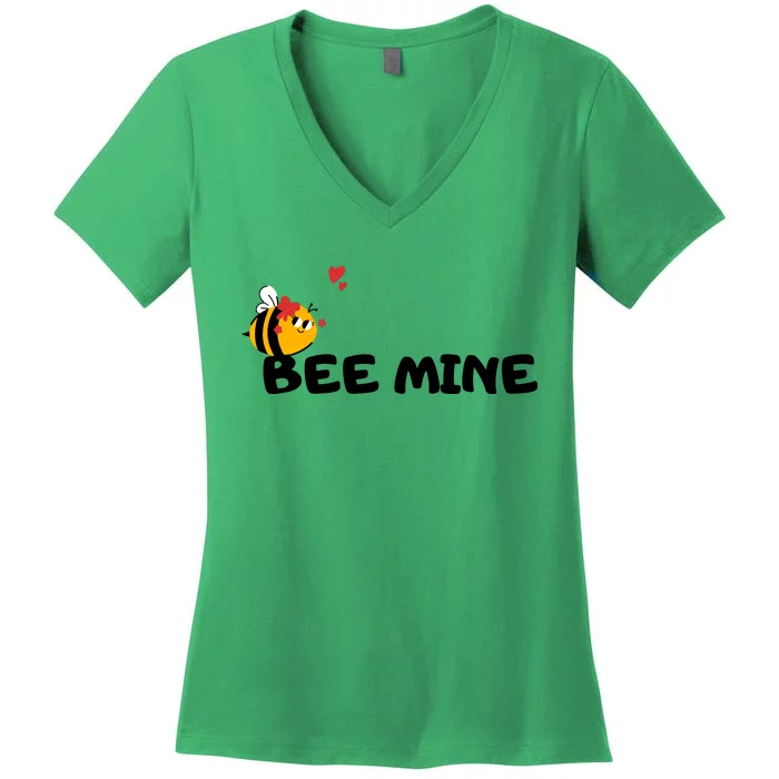 Bee Mine Bees Valentine Women's V-Neck T-Shirt