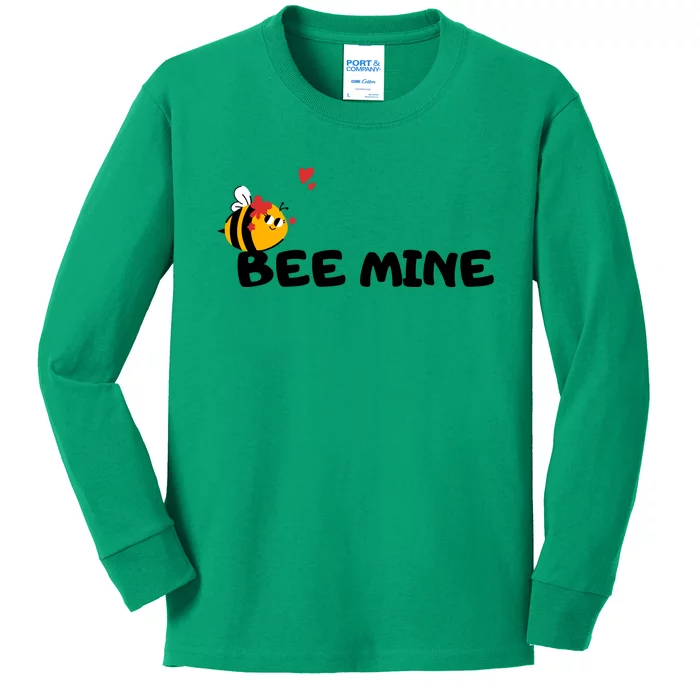 Bee Mine Bees Valentine Kids Long Sleeve Shirt