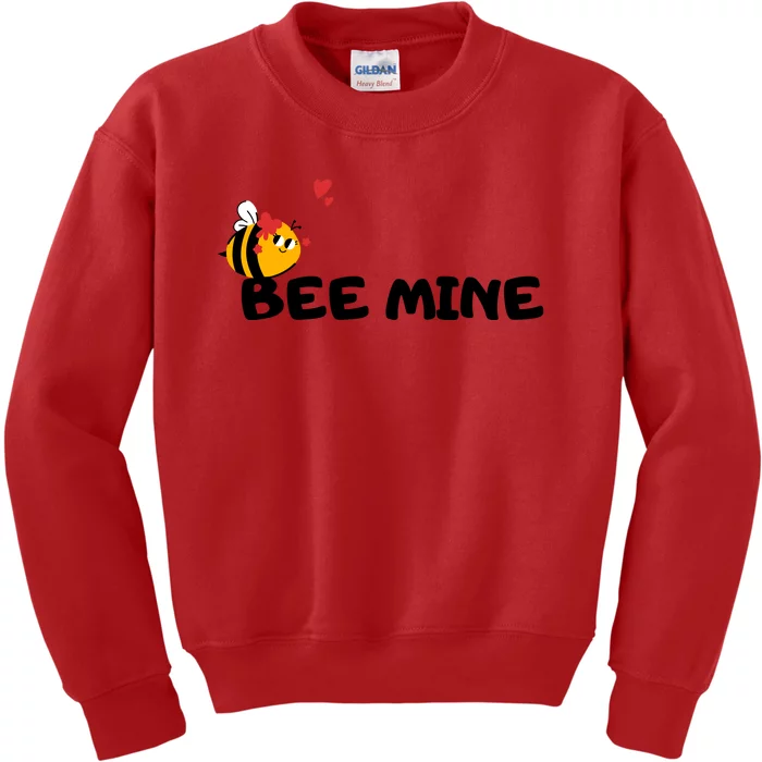 Bee Mine Bees Valentine Kids Sweatshirt