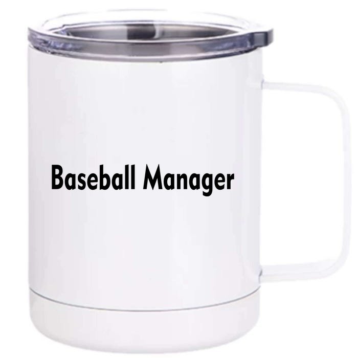 Baseball Manager Front & Back 12oz Stainless Steel Tumbler Cup