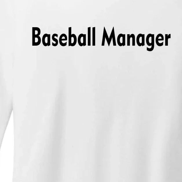 Baseball Manager Womens CVC Long Sleeve Shirt