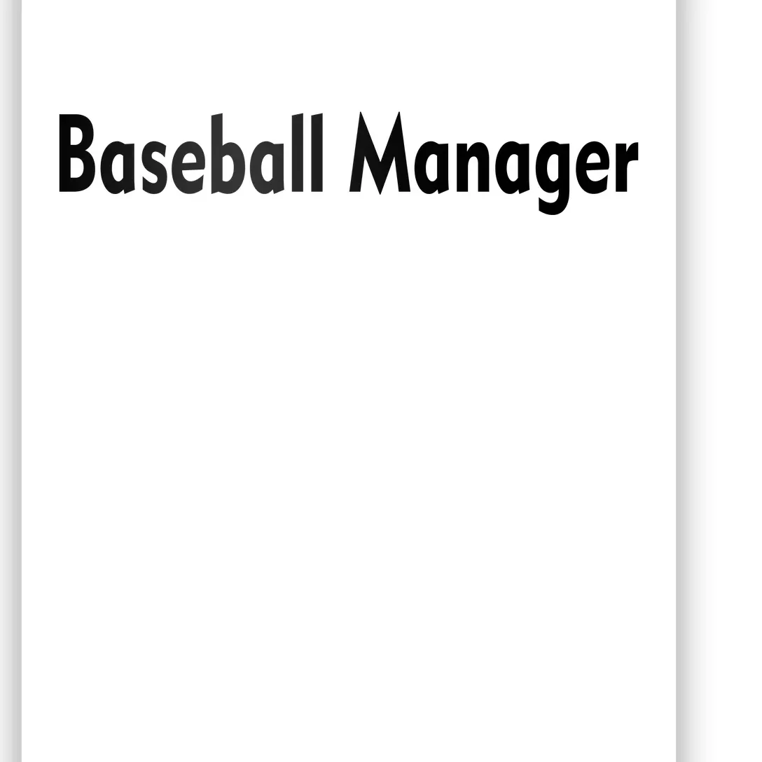 Baseball Manager Poster