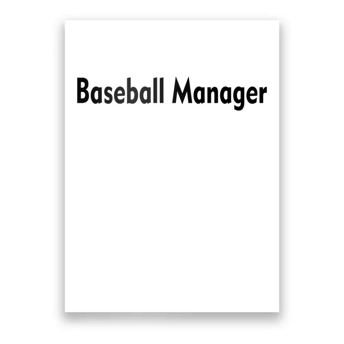 Baseball Manager Poster