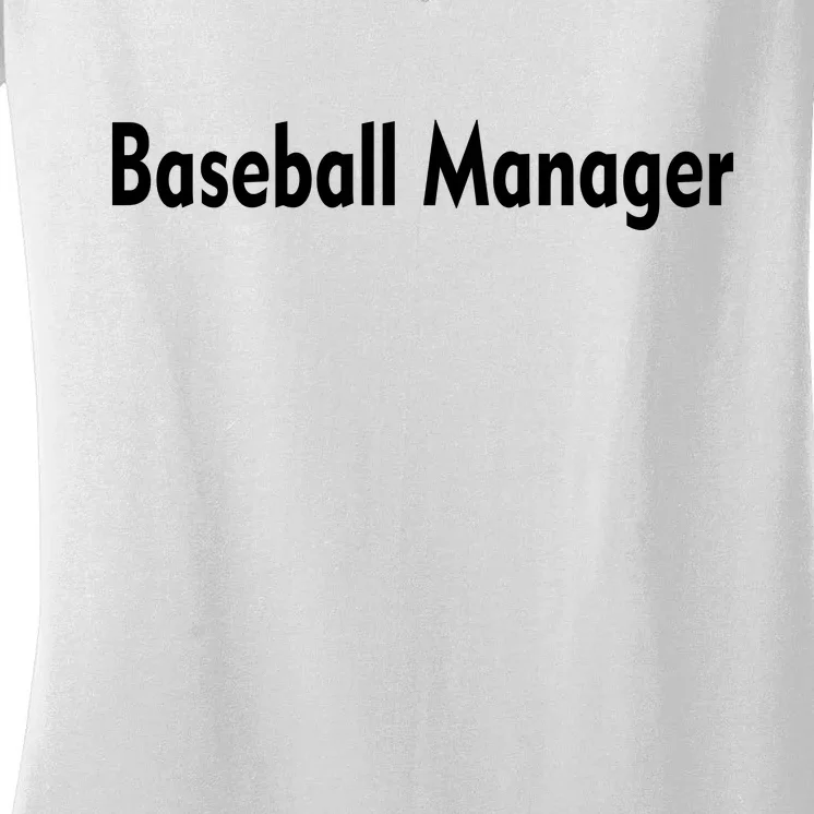 Baseball Manager Women's V-Neck T-Shirt