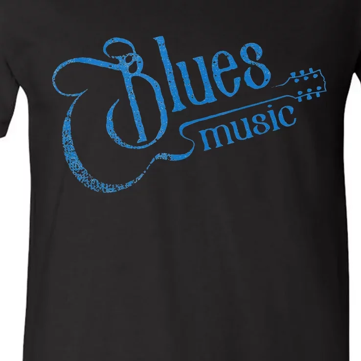 Blues Music Blues Lover Musician Guitarist Guitar Player V-Neck T-Shirt