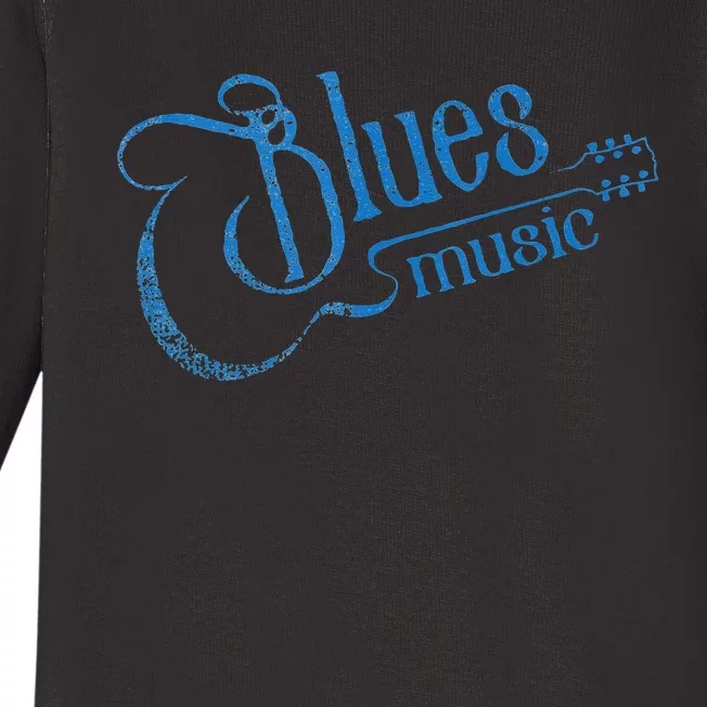 Blues Music Blues Lover Musician Guitarist Guitar Player Baby Long Sleeve Bodysuit