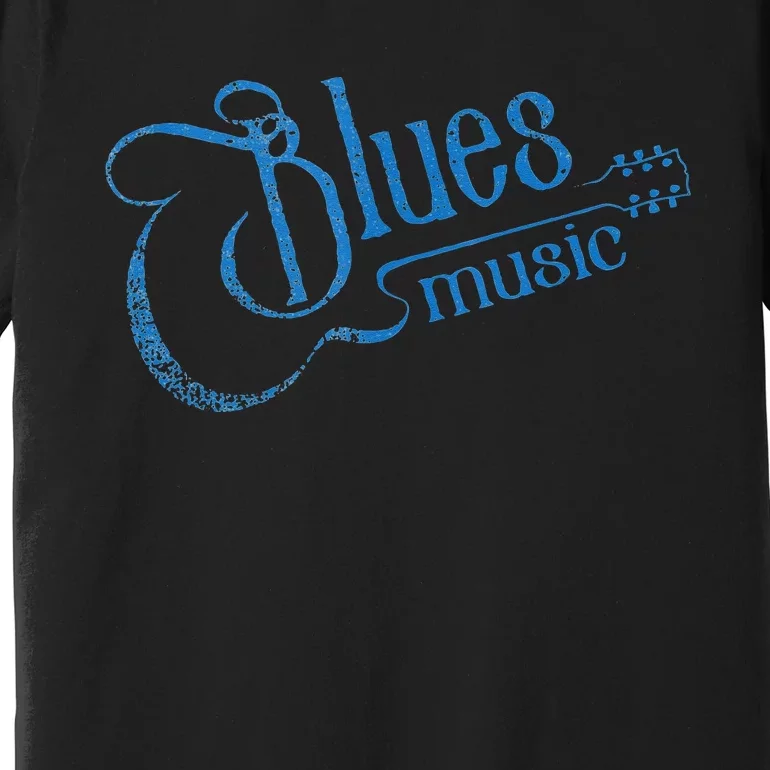 Blues Music Blues Lover Musician Guitarist Guitar Player Premium T-Shirt