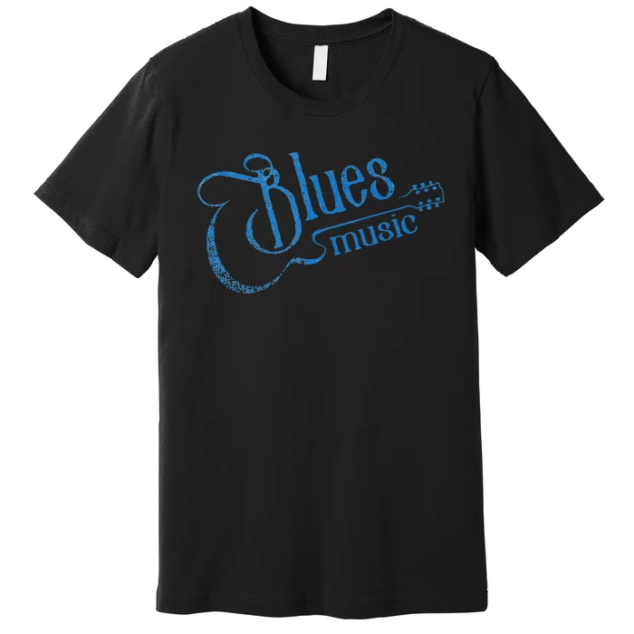 Blues Music Blues Lover Musician Guitarist Guitar Player Premium T-Shirt